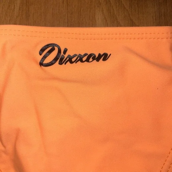 NEW Dixxon Sz M Triangle Micro Bikini Bright Orange Swimsuit Top &‎ Bottom 2 Pc. - Picture 6 of 14